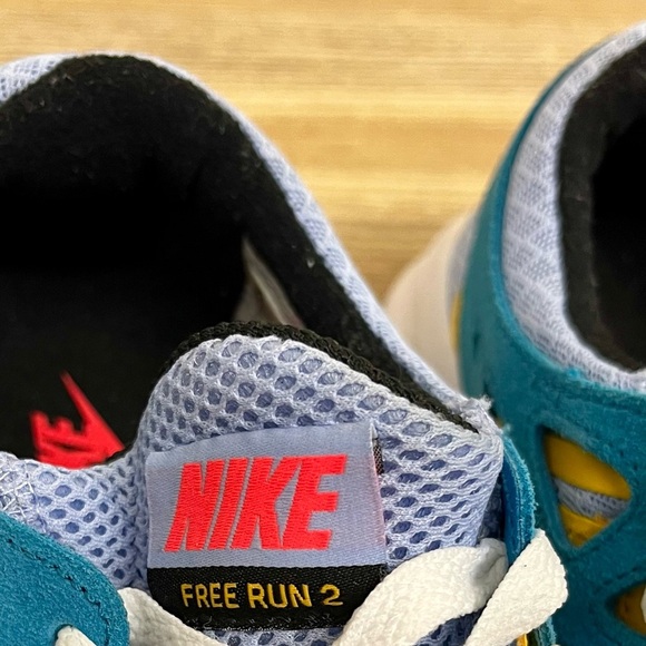 Nike Free Run 2 Cyber Teal Aluminum Bright Crimson Men’s Size 7.5 / Women’s 9 - Picture 5 of 10